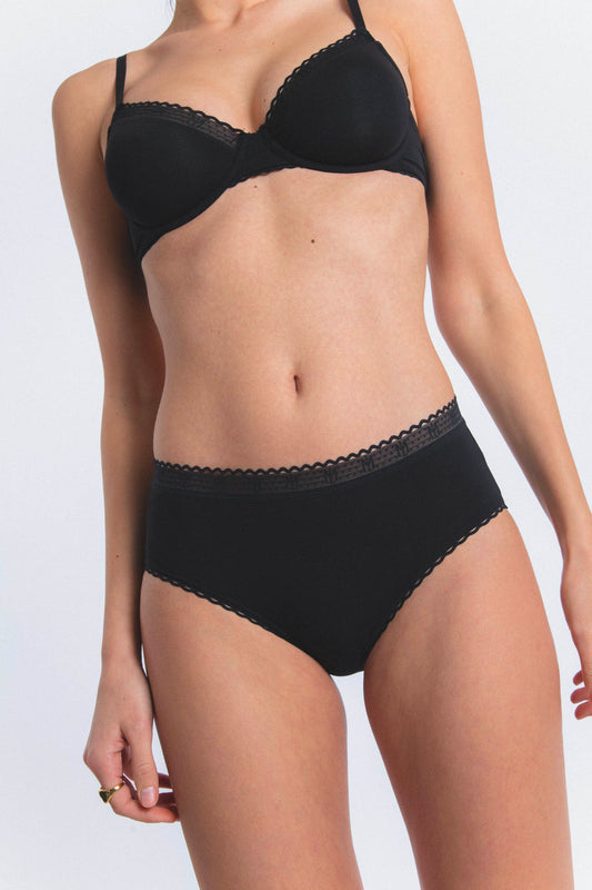 LA PETITE LEJABY : Culotte noire issue de fibres végétales