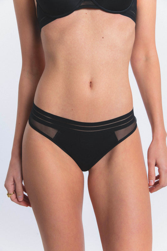 NUFIT : Black lycra® thong