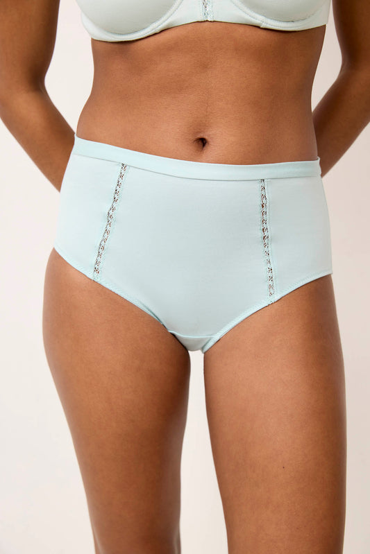 SOFTNESS : Culotte haute vert d'eau issue de fibres végétales