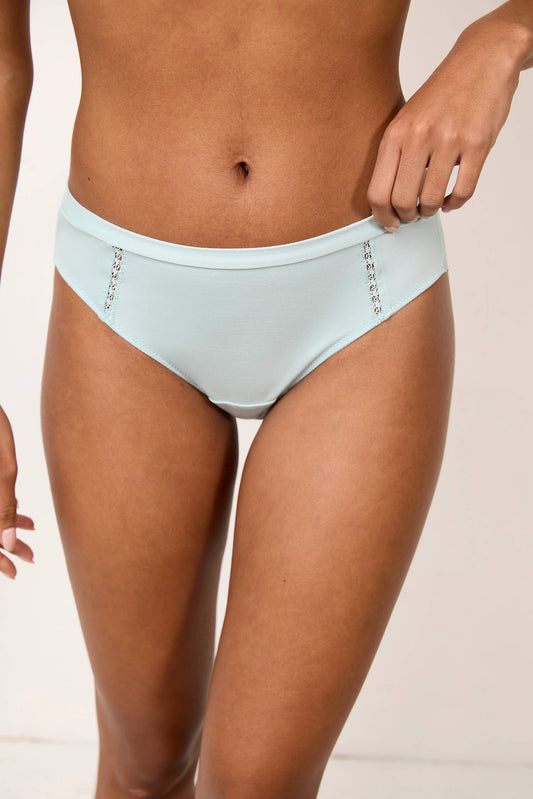 SOFTNESS : Petite culotte vert d'eau issue de fibres végétales