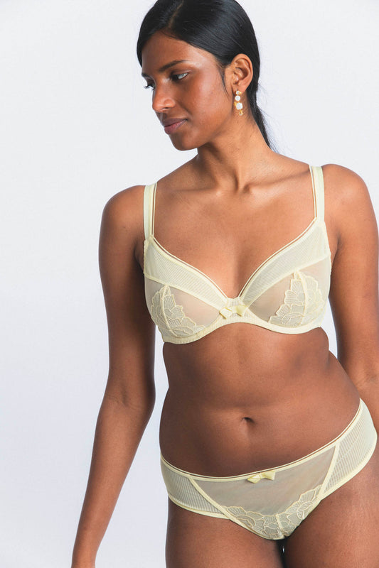 INTUITION : Soutien-gorge balconnet grande taille jaune