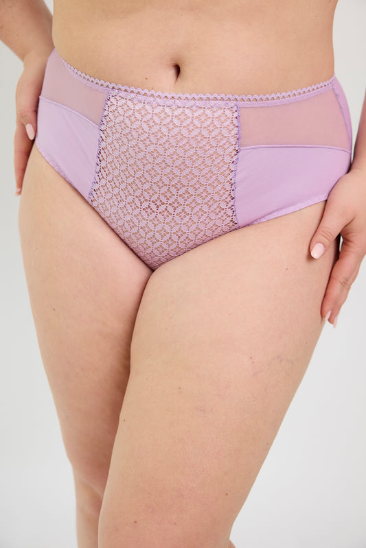 MEMORIES : Culotte haute lila en coton